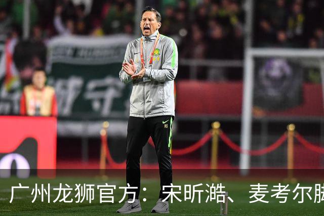 广州龙狮官方：宋昕澔、麦考尔脚踝扭伤 将缺阵对阵北京首钢