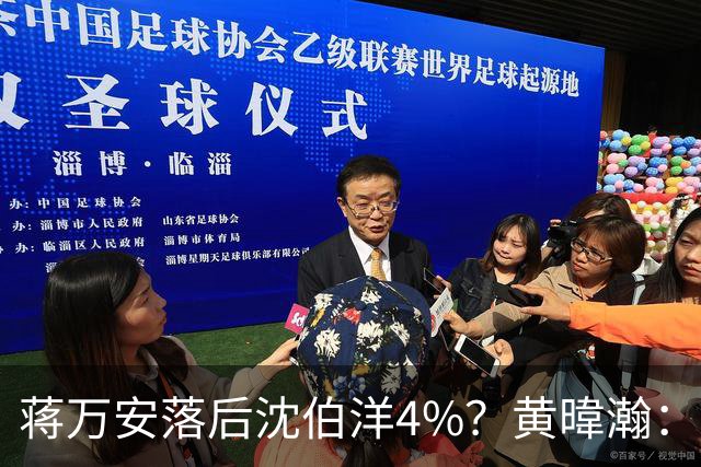 蒋万安落后沈伯洋4%？黄暐瀚：联合报民调挑动蓝营选民敏感神经